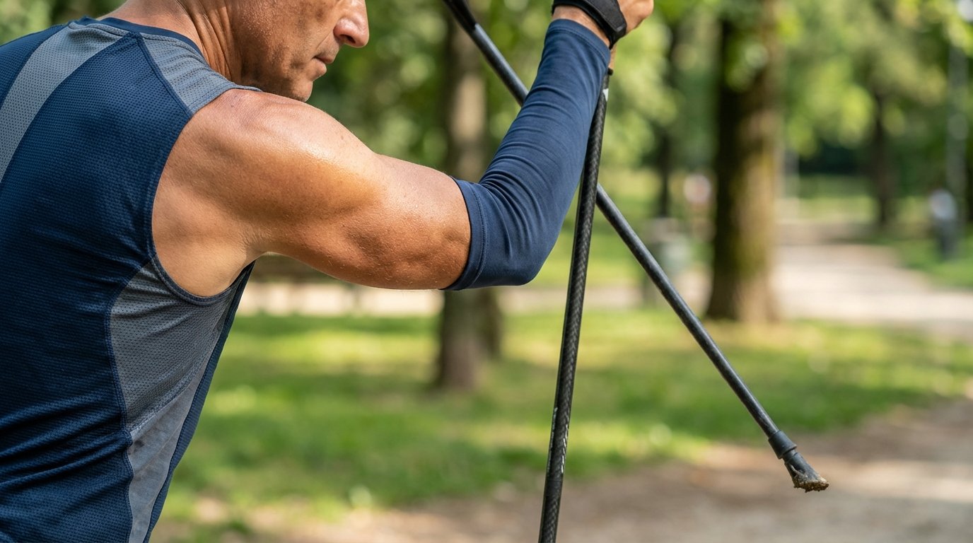 scopri come trasformare una semplice passeggiata in allenamento completo con bastoncini: attiva l80% dei tuoi muscoli senza palestra