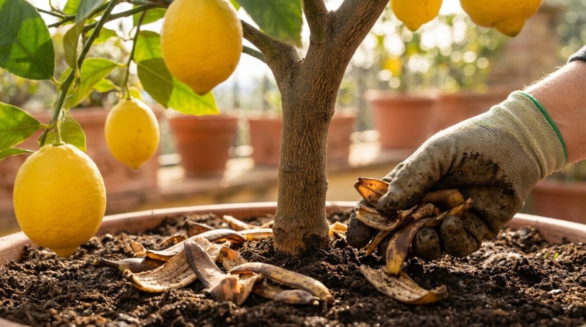 scopri come far fruttificare il tuo albero di limone usando uno scarto di cucina naturale da interrare al piede per ottenere una ricca produzione di limoni