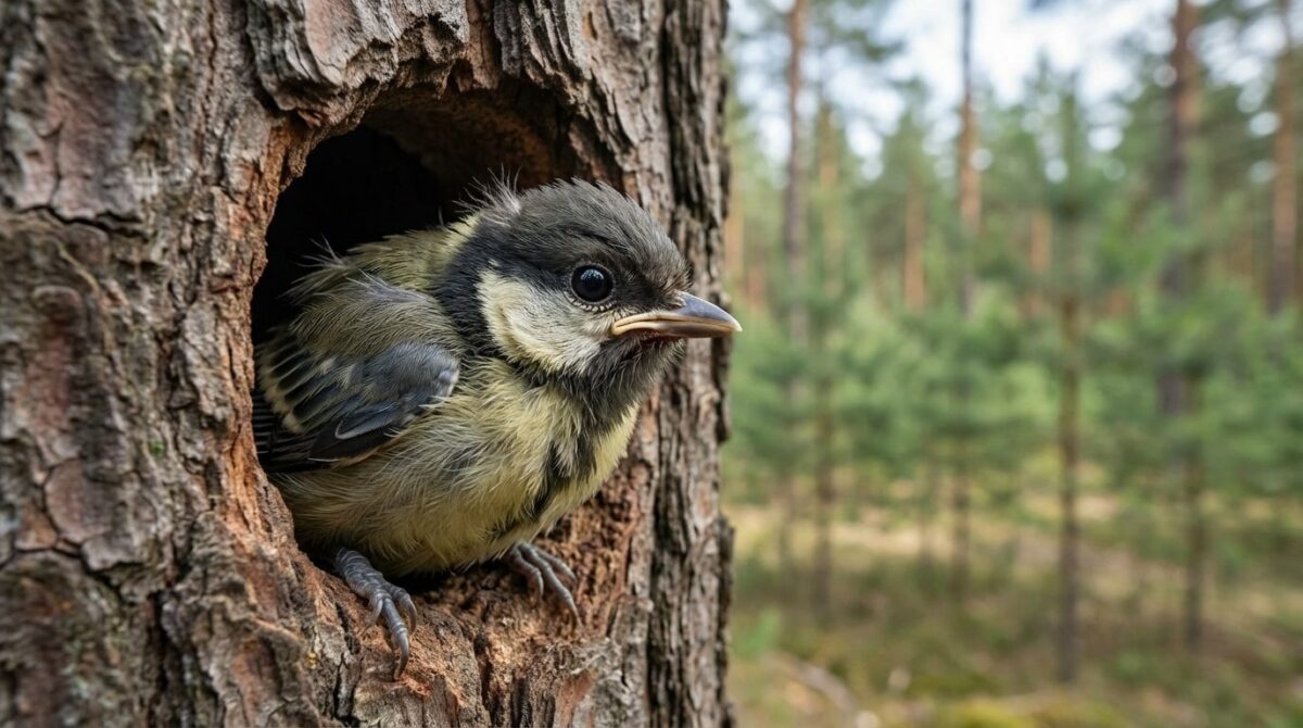 scopri perché le pinete fitte rappresentano un pericolo invisibile per i pulcini di cinciallegra, oltre la semplice scarsità di cibo