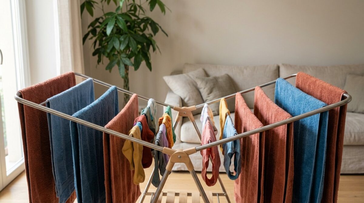 scopri la tecnica giapponese dellarcobaleno per asciugare la biancheria velocemente senza asciugatrice, risparmiando tempo ed energia in casa