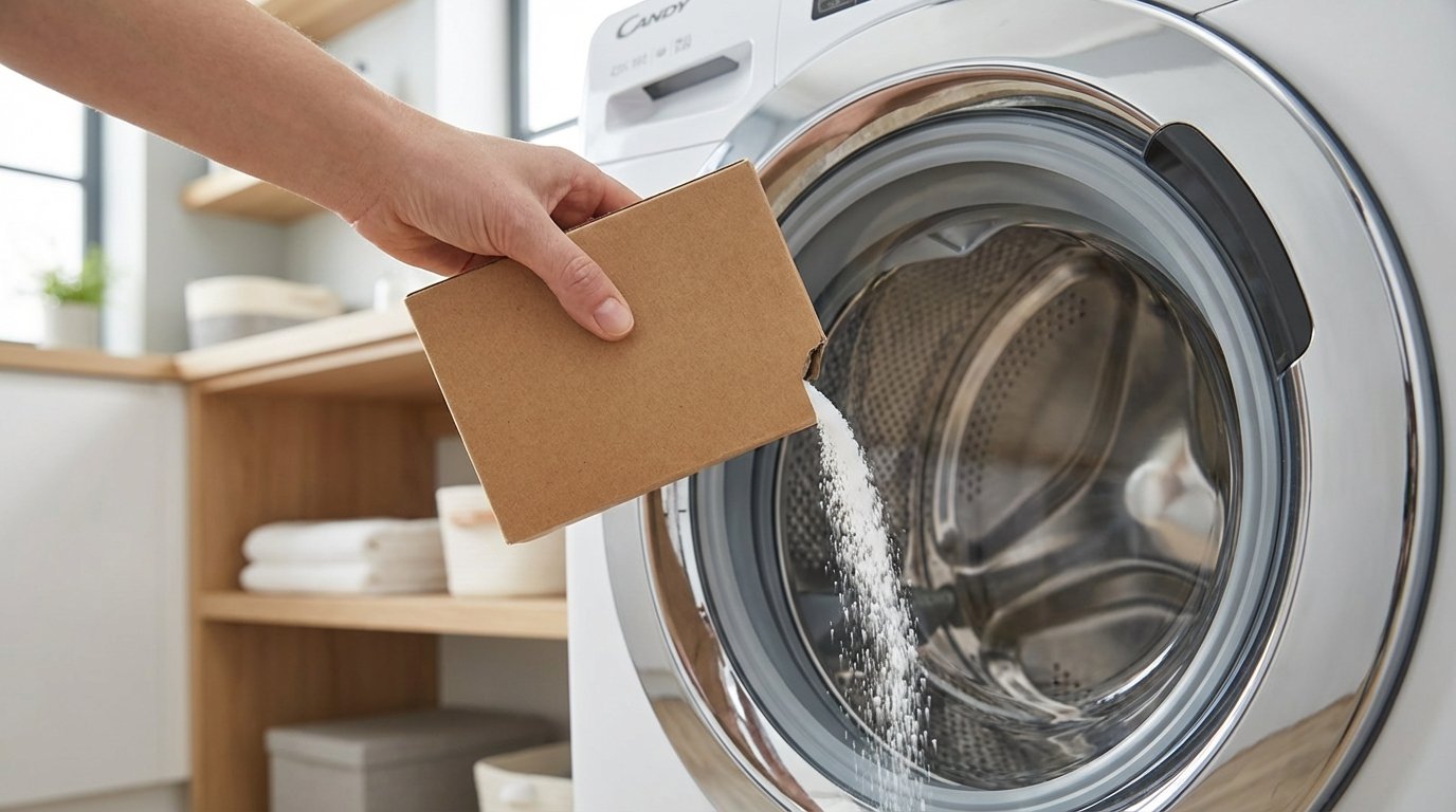 elimina gli odori di muffa dalla lavatrice con questo trucco semplice: versa 50 g di polvere nel cestello vuoto e otterrai biancheria profumata e fresca
