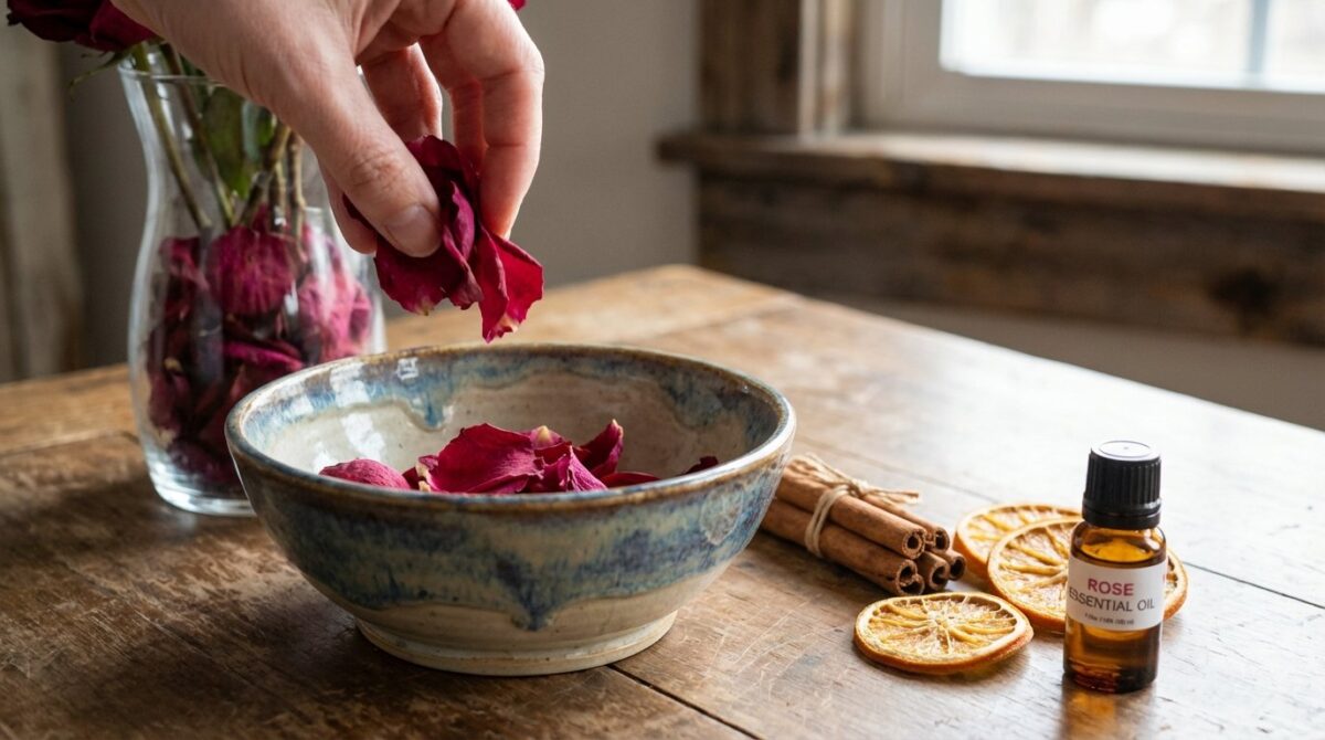 scopri come trasformare i petali di rosa appassiti in trucchi casalinghi naturali per purificare e profumare la casa in modo economico ed ecologico