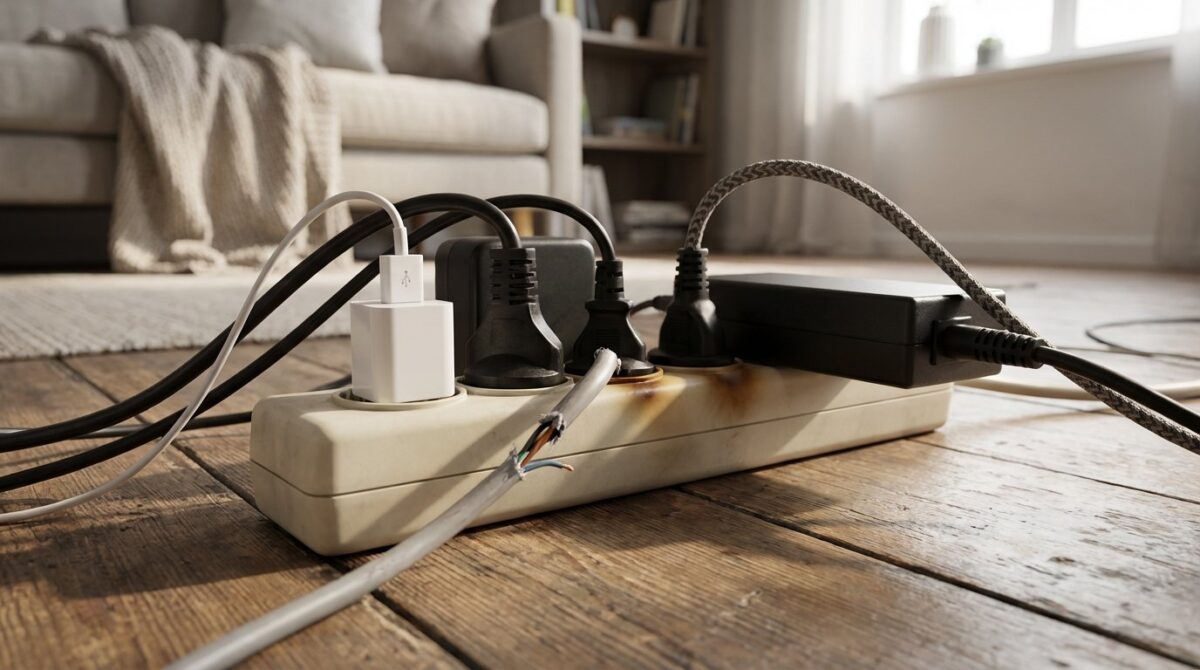 scopri perché le ciabatte elettriche causano un terzo degli incendi domestici e dove evitare assolutamente di installarle in casa per proteggere la tua famiglia