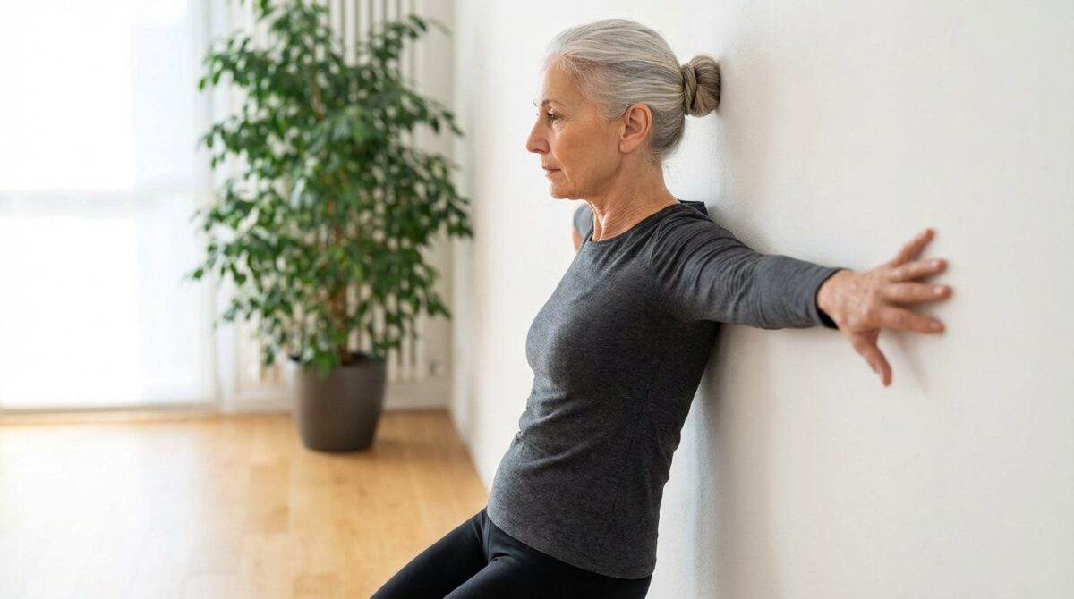 scopri come il pilates con il muro migliora forza e equilibrio dopo i 60 anni in soli 10 minuti al giorno senza attrezzi