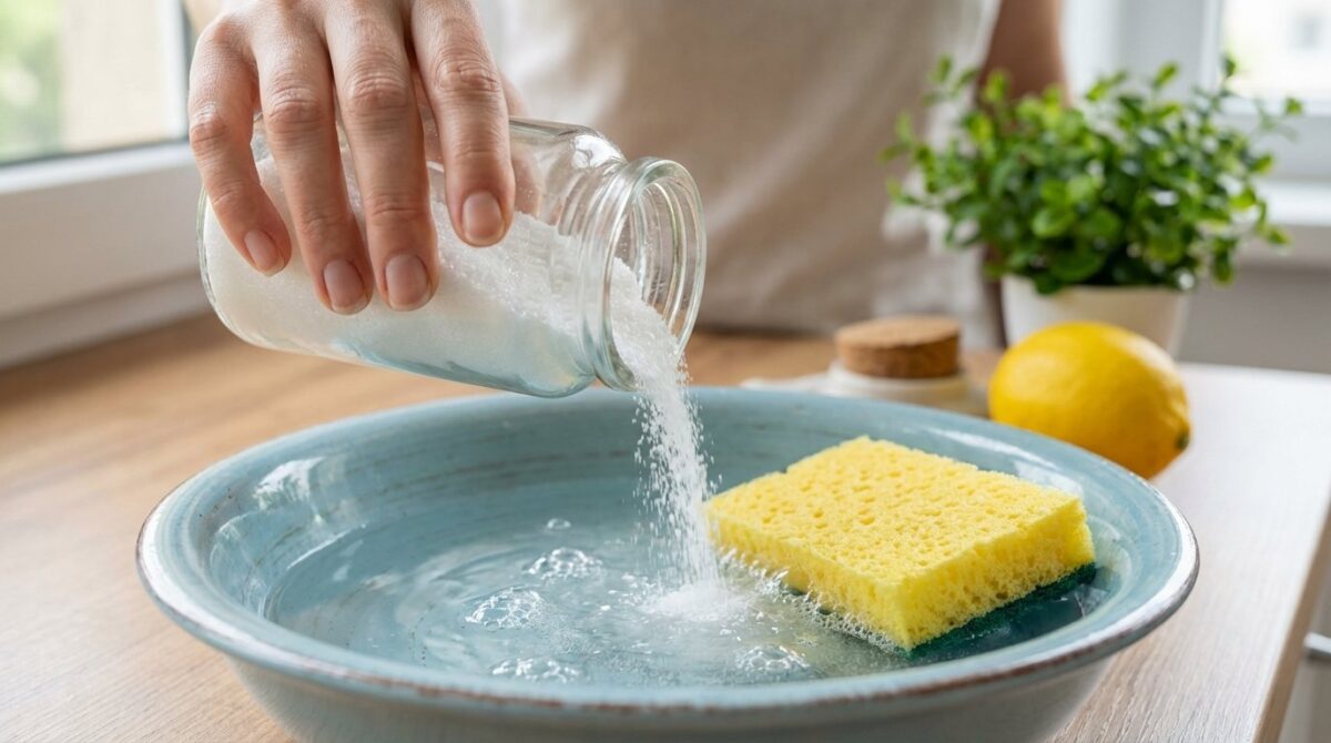 scopri come disinfettare la spugna da cucina con acido citrico per elimare batteri e mantenere ligiene in cucina in modo naturale
