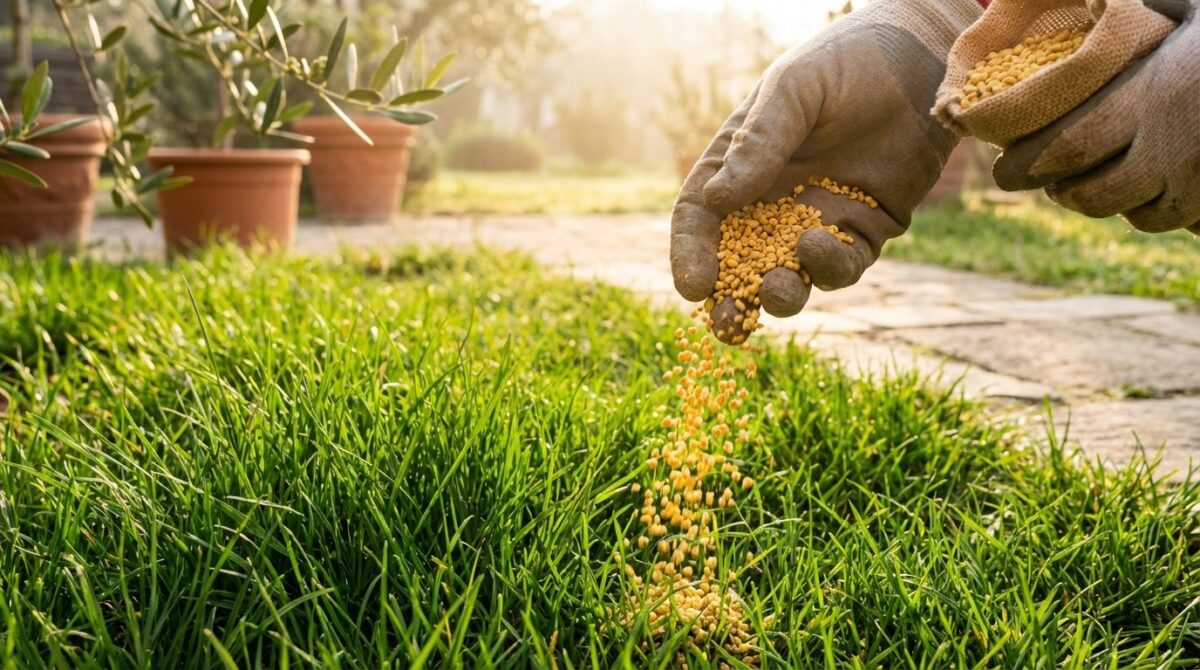 scopri lingrediente organico naturale da applicare prima di marzo per eliminare le erbacce e ottenere un prato verde e rigoglioso in primavera